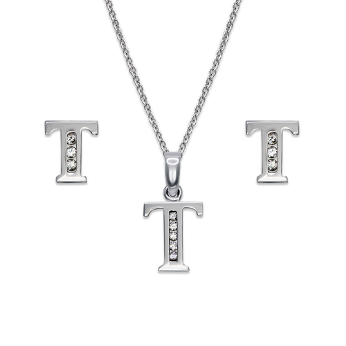 583-101WTS Initial"T" White Collection Set