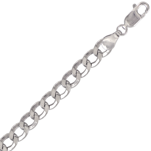 136-101WS Hollow Curb White Chain