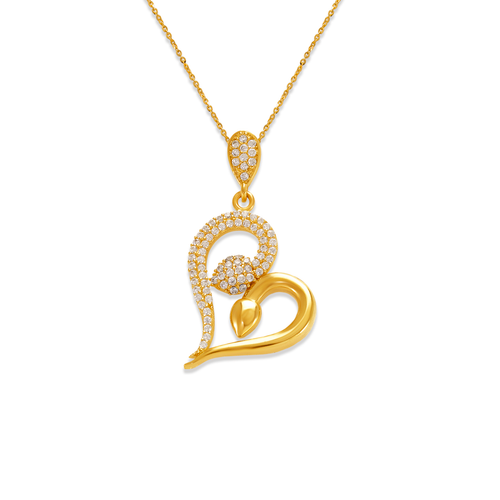 263-016 Fancy Heart CZ Pendant