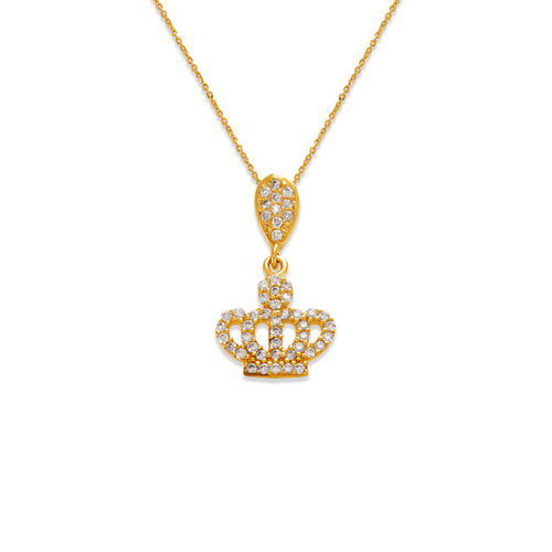 263-024 Fancy Crown CZ Pendant