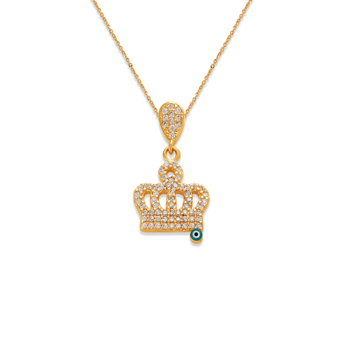 263-025 Fancy Crown with Eye CZ Pendant
