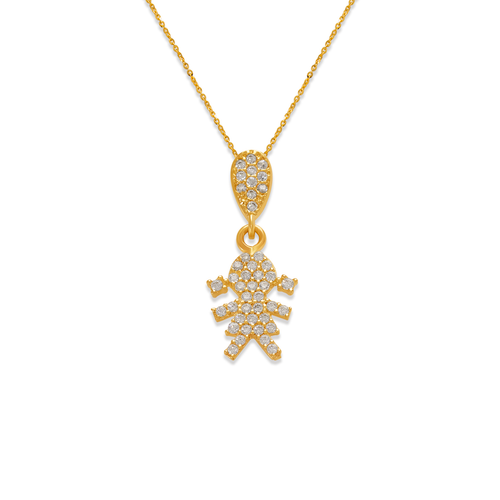 263-034 Fancy Little Girl CZ Pendant