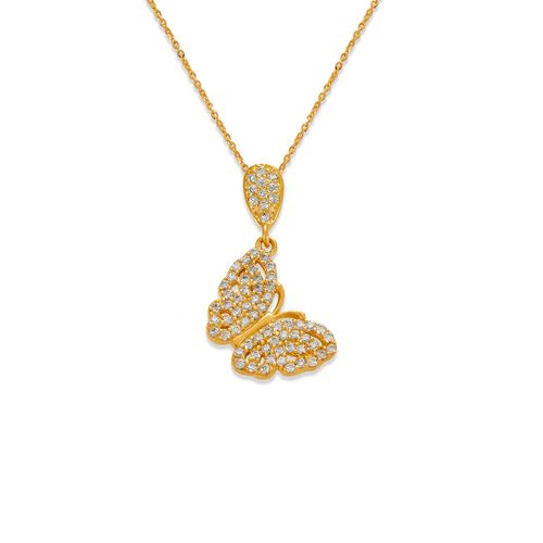 263-063 Fancy Butterfly CZ Pendant