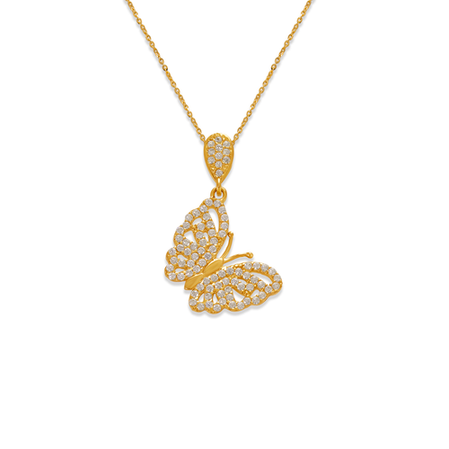 263-064 Fancy Butterfly CZ Pendant