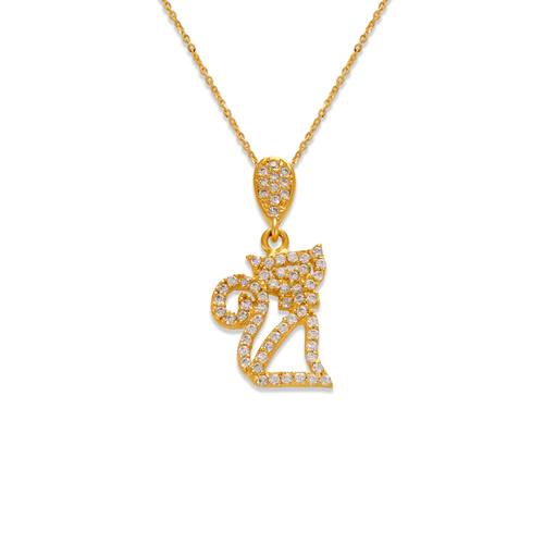 263-204 Fancy Cat CZ Pendant