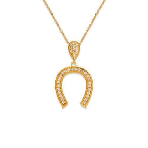 263-207 Fancy Horseshoe CZ Pendant