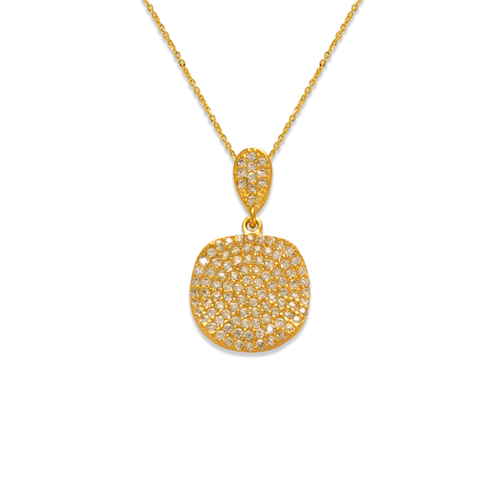 263-208 Fancy Disc CZ Pendant