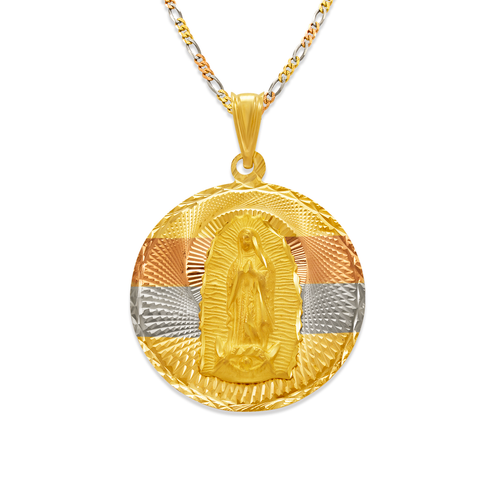 362-831T-030 Round Guadalupe Scapular Pendant