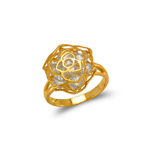 483-126 Ladies Fancy Rose CZ Ring