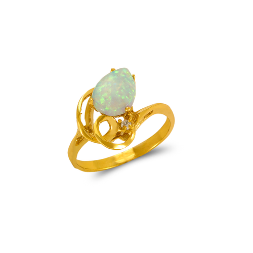 575-022 Ladies Opal CZ Ring