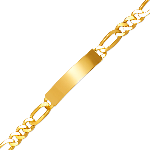 122-250-150 Figaro Shiny ID Bracelet