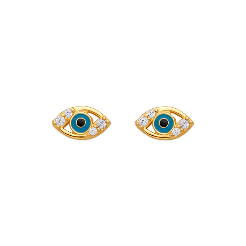 343-510 Magic Eye CZ Stud Earrings