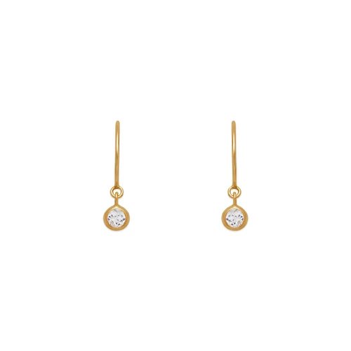 343-621WH Dangling White CZ Stud Earrings