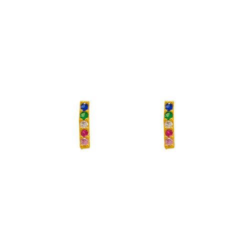 343-655 Rainbow CZ Stud Earrings