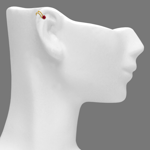 343-801RD Red CZ Cuff Earring