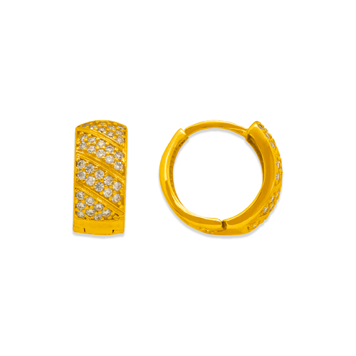 243-207 Huggie CZ Earrings