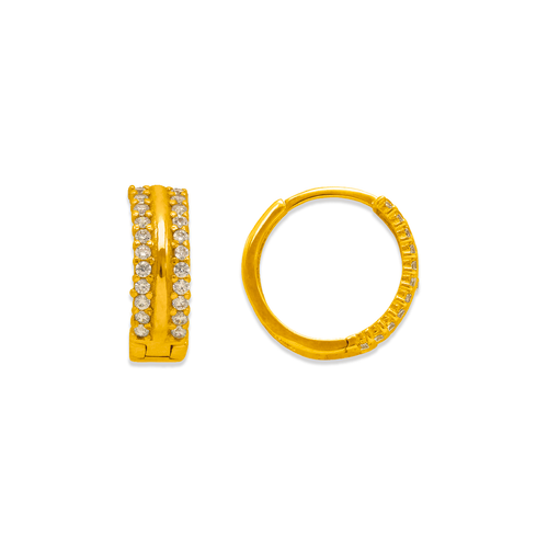 243-209 Huggie CZ Earrings