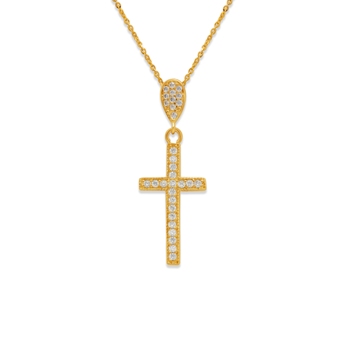 263-108 Fancy Cross CZ Pendant
