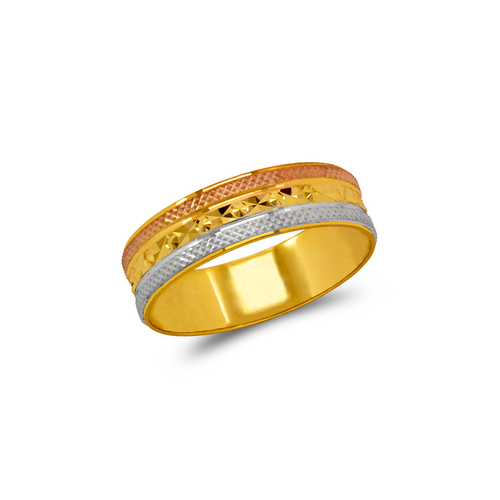 879-004T Tricolor D/C Wedding Band