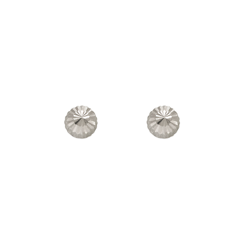 343-012W 4mm Diamond Cut Stud Earrings