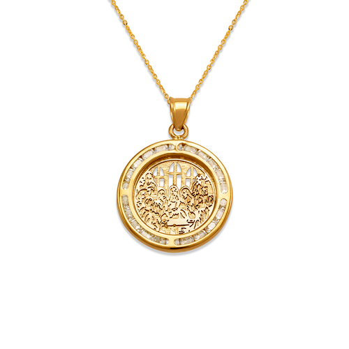 367-321 Last Supper CZ Pendant