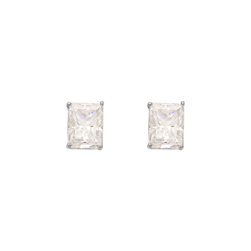 543-137W Cushion Cut CZ Stud Earrings