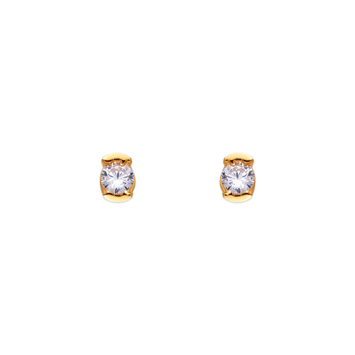 343-282 Open Bezel CZ Stud Earrings 343-282 Open Bezel CZ Stud Earrings