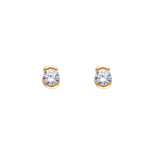 343-283 Open Bezel CZ Stud Earrings 343-283 Open Bezel CZ Stud Earrings