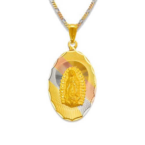 362-801T-035 Oval Guadalupe Scapular Pendant