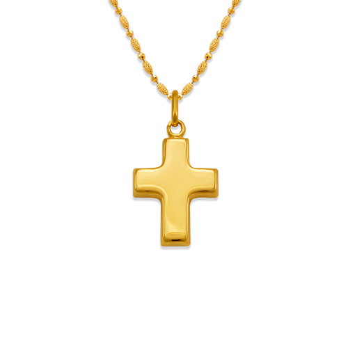 161-605 High Polished Hollow Cross Pendant