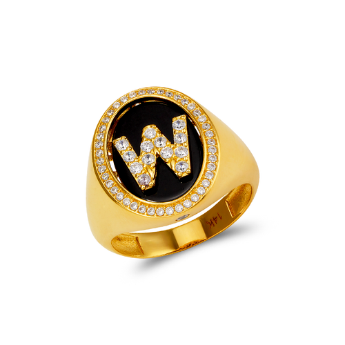 273-900-W Men's Initial Ring