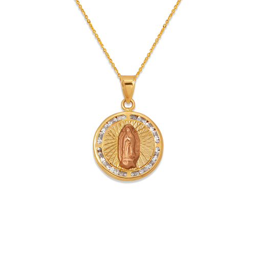 367-191-016 Round Guadalupe CZ Pendant