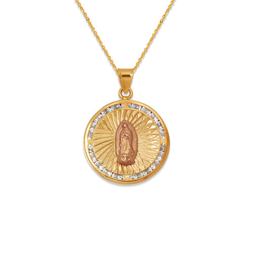 367-191-019 Round Guadalupe CZ Pendant