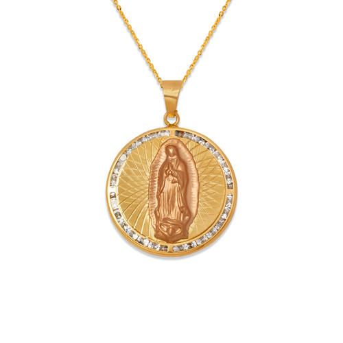 367-191-025 Round Guadalupe CZ Pendant