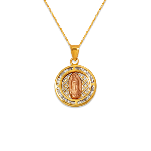 367-193-016 Round Guadalupe CZ Pendant