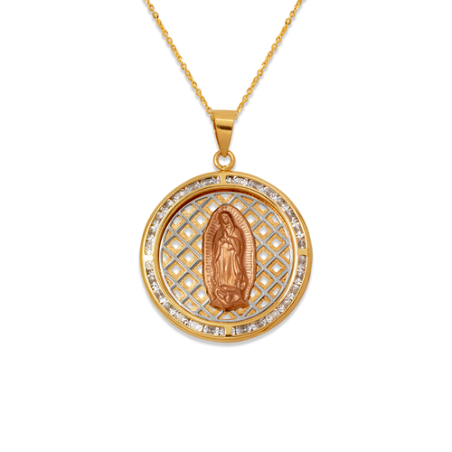 367-193-025 Round Guadalupe CZ Pendant