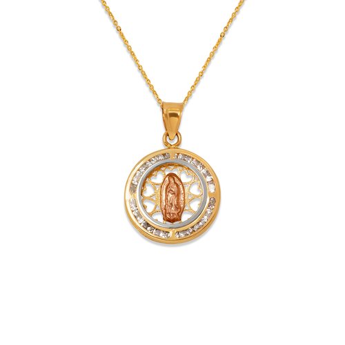367-194-016 Round Guadalupe CZ Pendant
