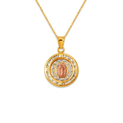 367-195-016 Round Guadalupe CZ Pendant