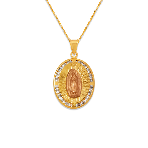 367-291-017 Oval Guadalupe CZ Pendant