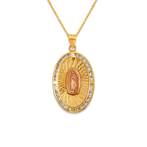 367-291-018 Oval Guadalupe CZ Pendant