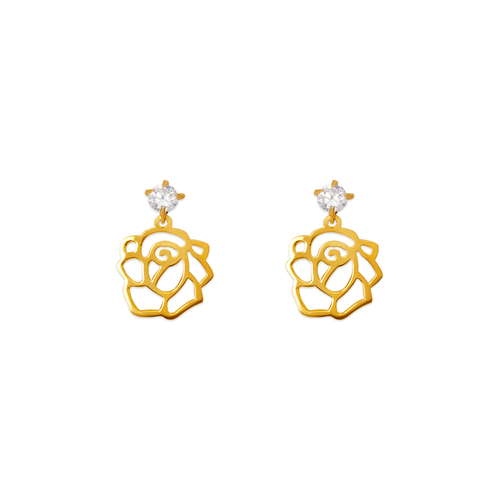 443-491 Rose CZ Stud Earrings