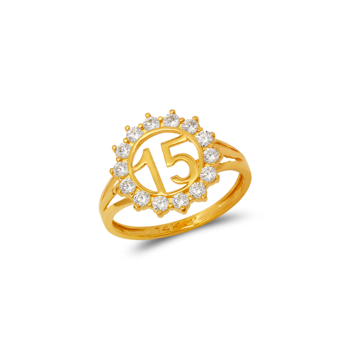 673-624 Ladies 15 Anos CZ Ring