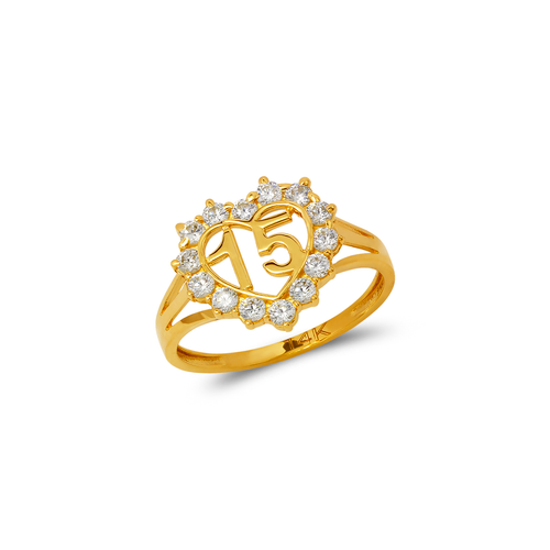 673-625 Ladies 15 Anos CZ Ring