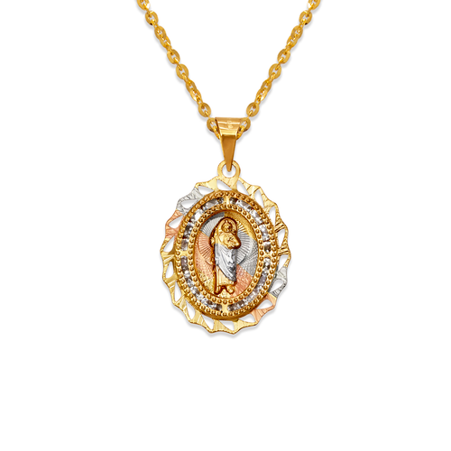 367-297-017 Oval San Judas CZ Pendant