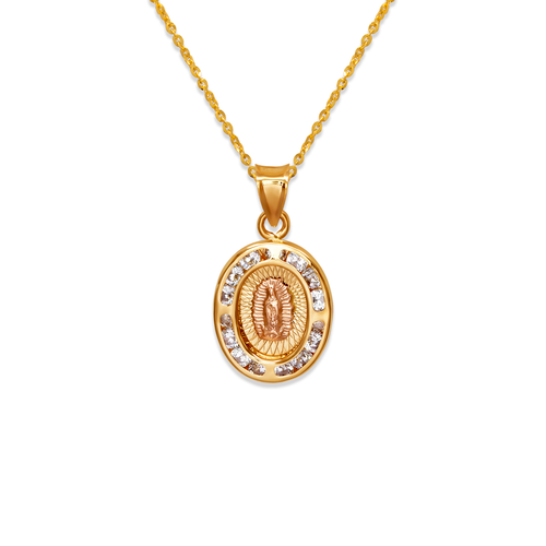 367-291-012 Oval Guadalupe CZ Pendant