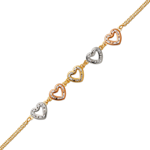 323-001-102 CZ Heart Bracelet