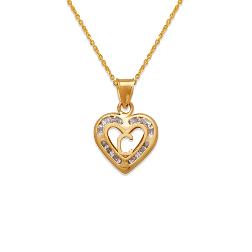 367-655-C Heart Initial "C" Pendant