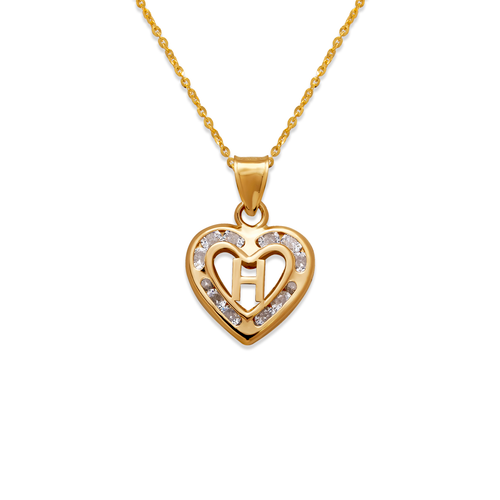 367-655-H Heart Initial "H" Pendant