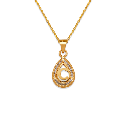 367-656-C Teardrop Initial "C" Pendant