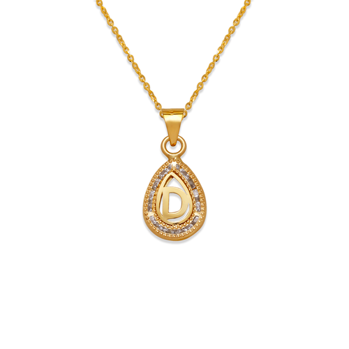 367-656-D Teardrop Initial "D" Pendant